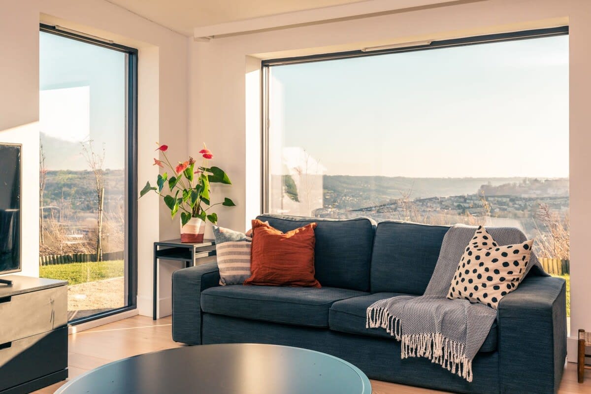 Living room with surrounding views