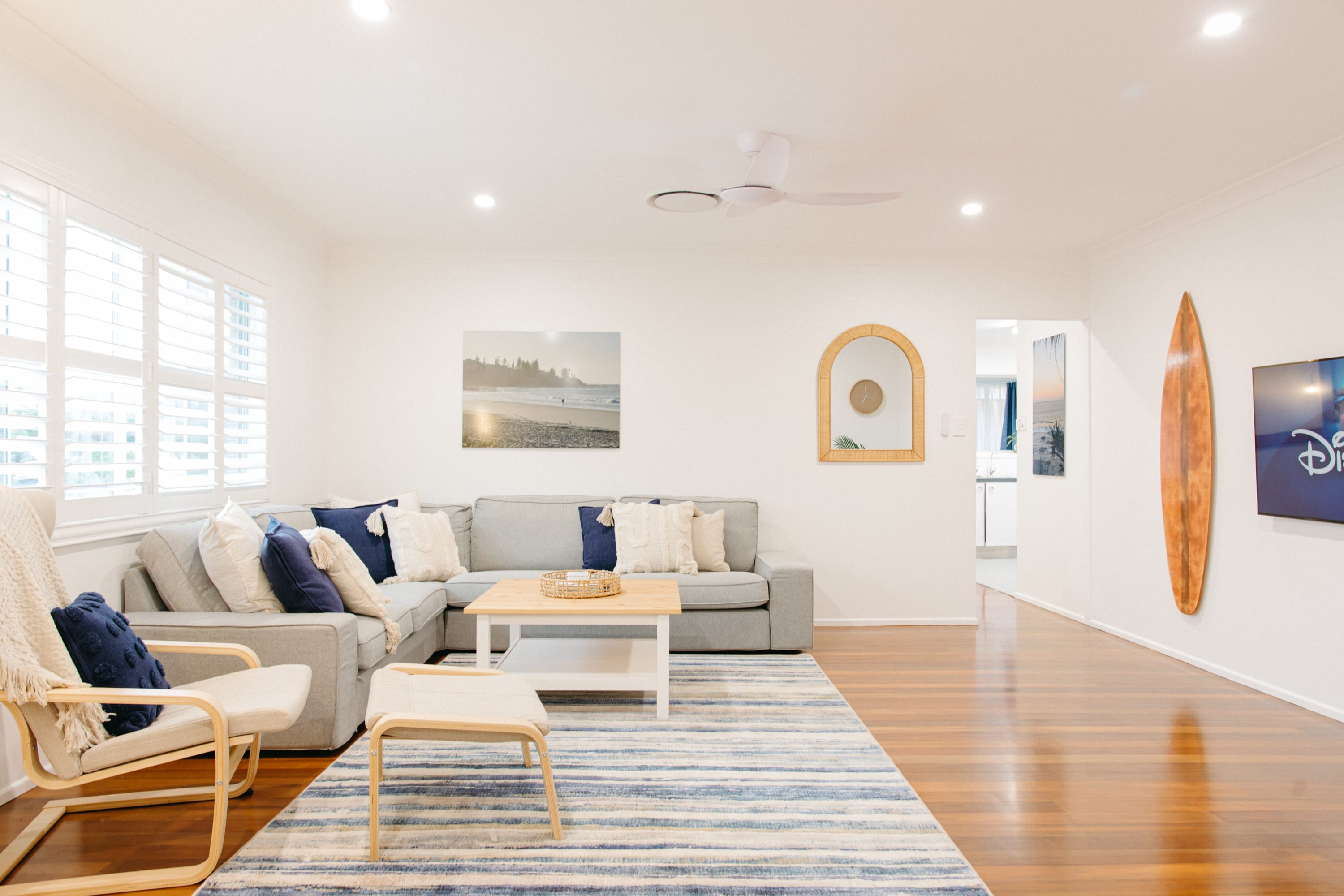 The spacious living room is perfect to relax and unwind