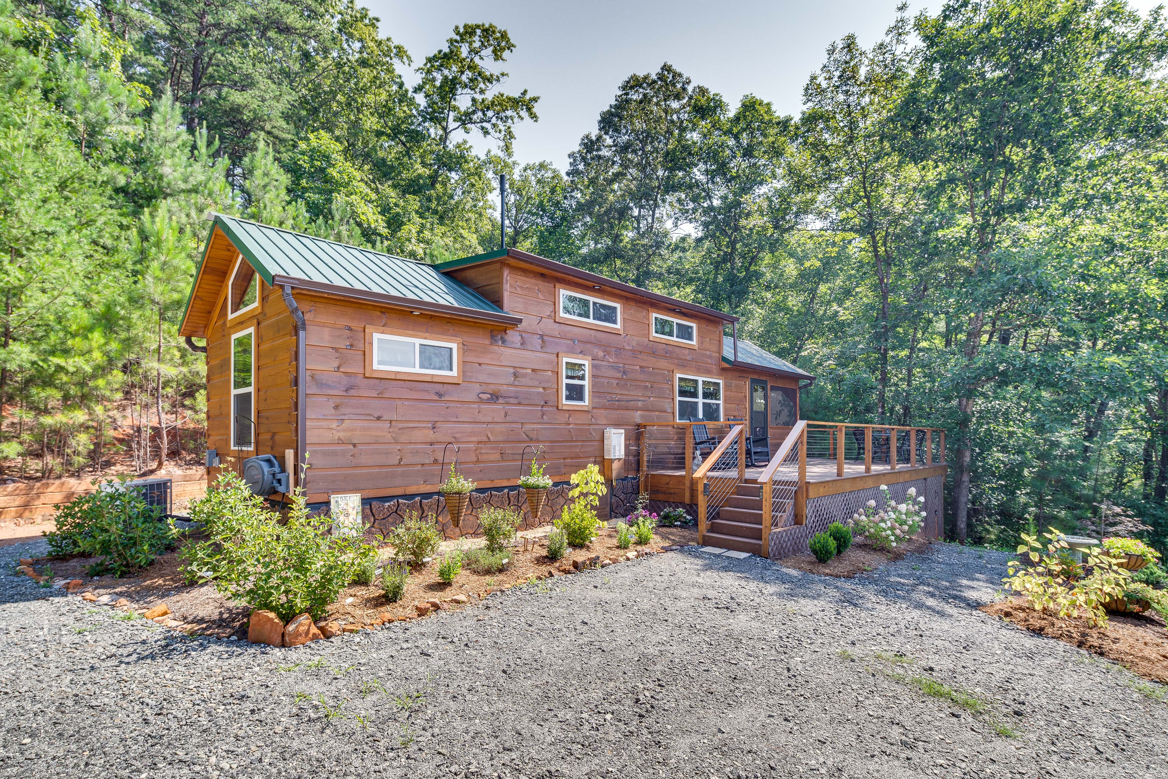 Property Image 2 - Mill Spring Log Cabin w/ Decks & Hot Tub!