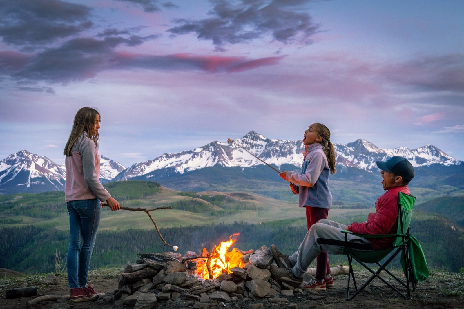 Camping in the San Juans in a perfect family activity in the summer. Watch the stars in the sky and enjoy the sounds of the mountains.