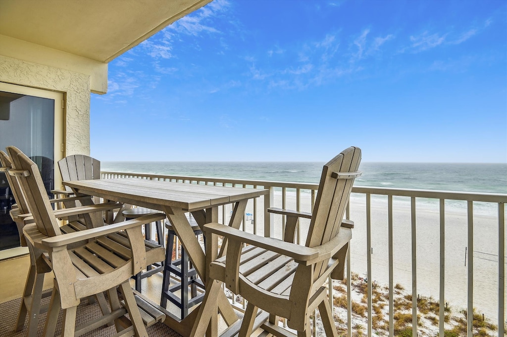 balcony seating area
