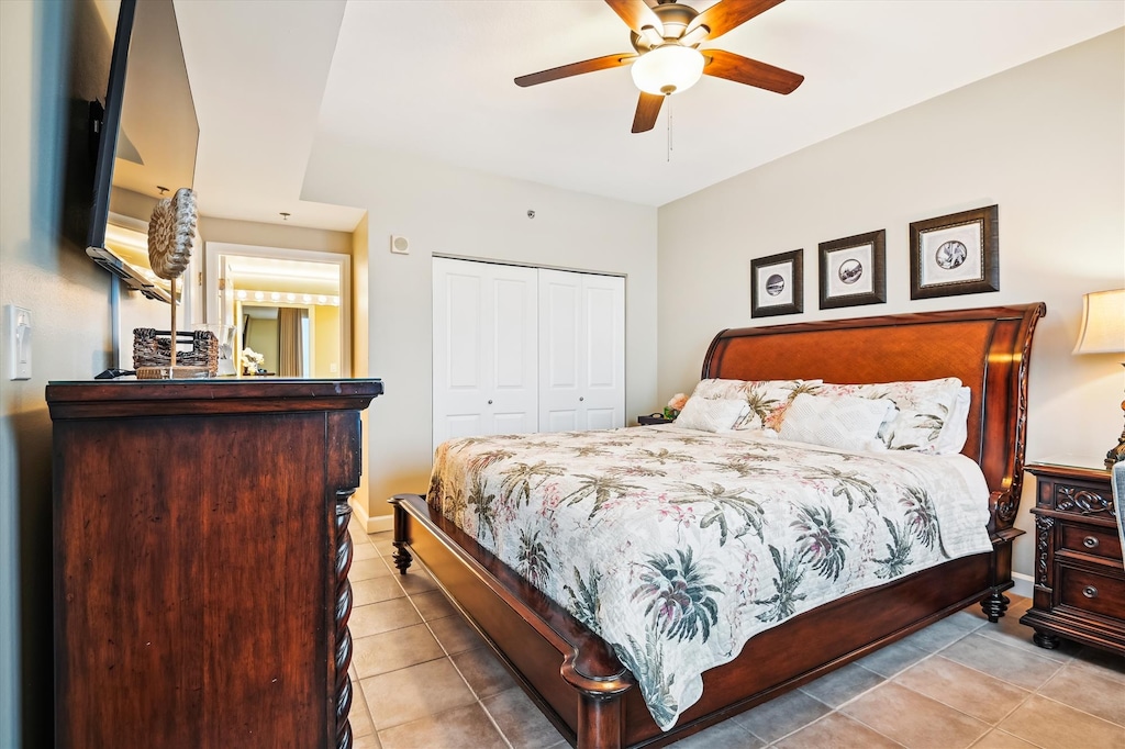 King Master Bedroom with large closet