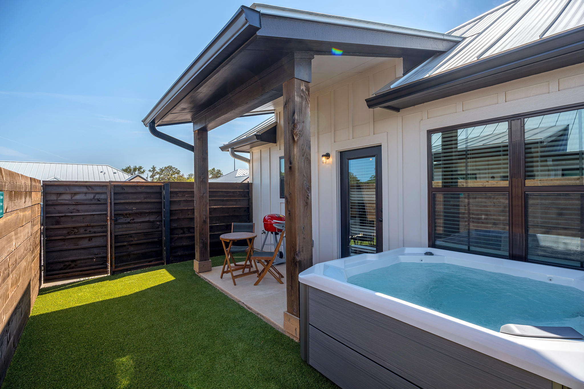 Unwind in the new hot tub.