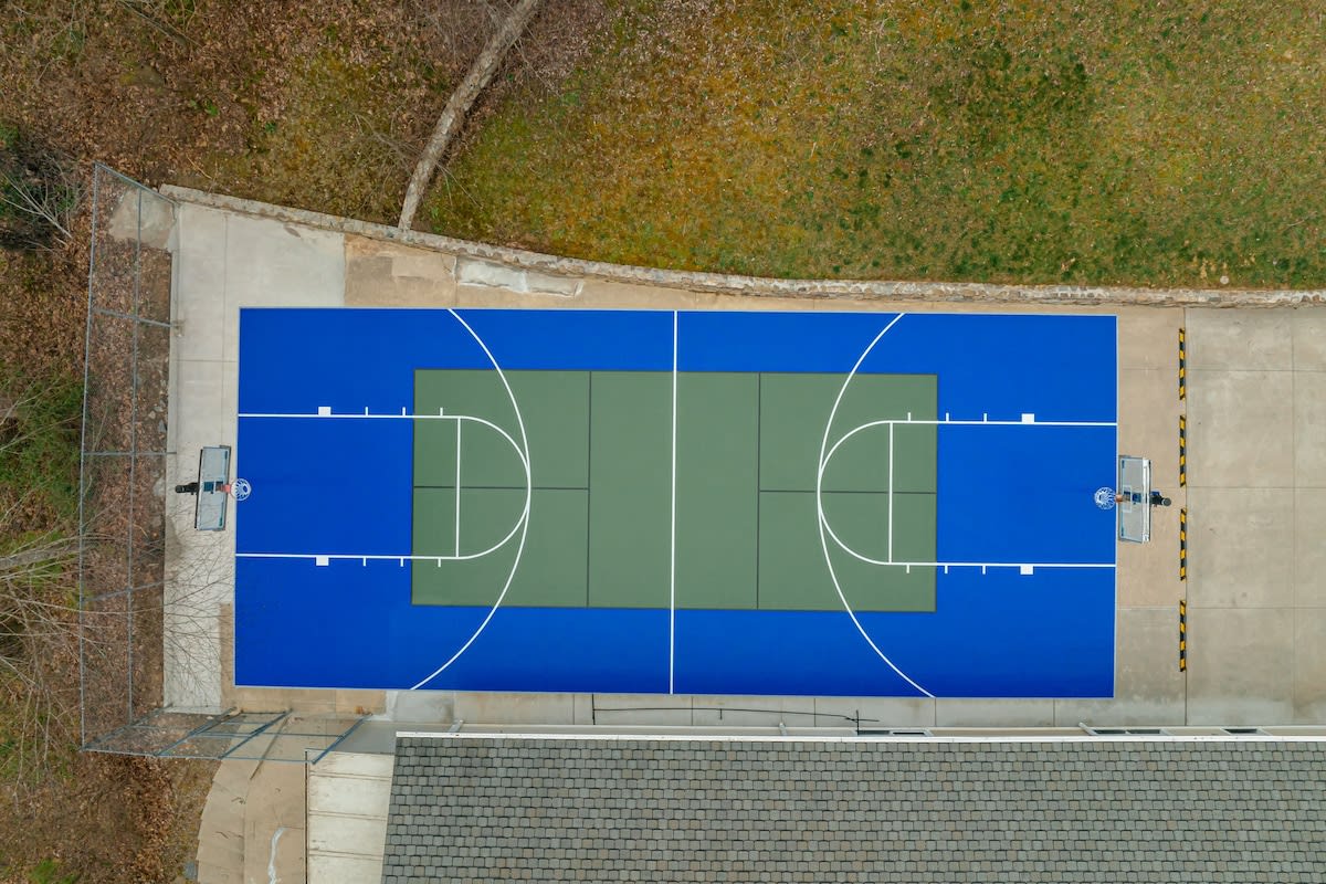 Aerial View of Basketball  & Pickle Ball Court!