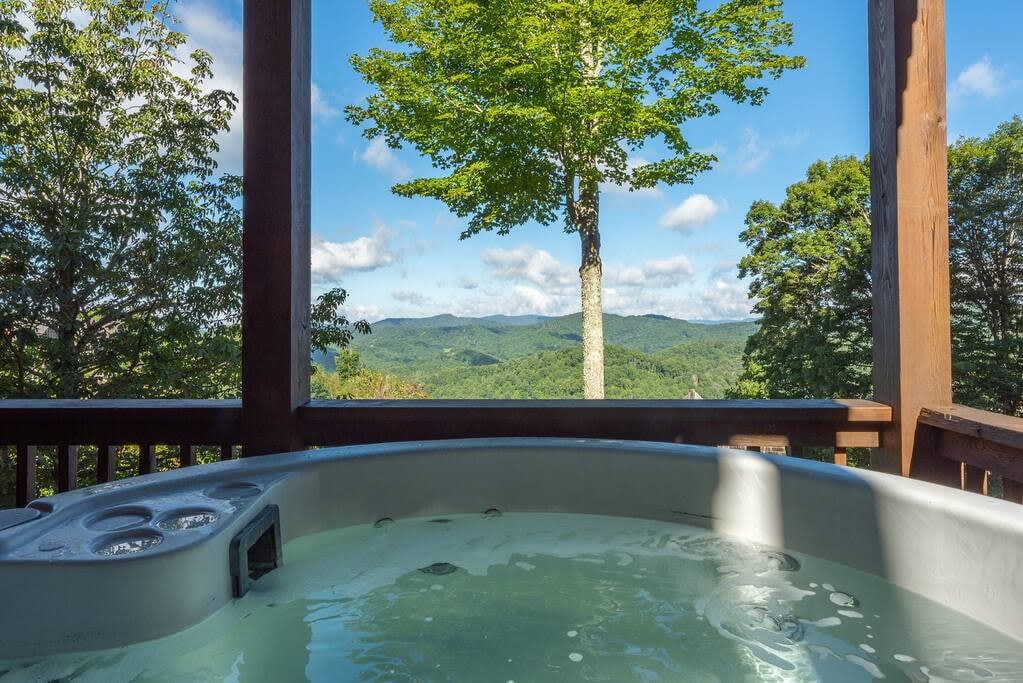 Hot tub with endless views