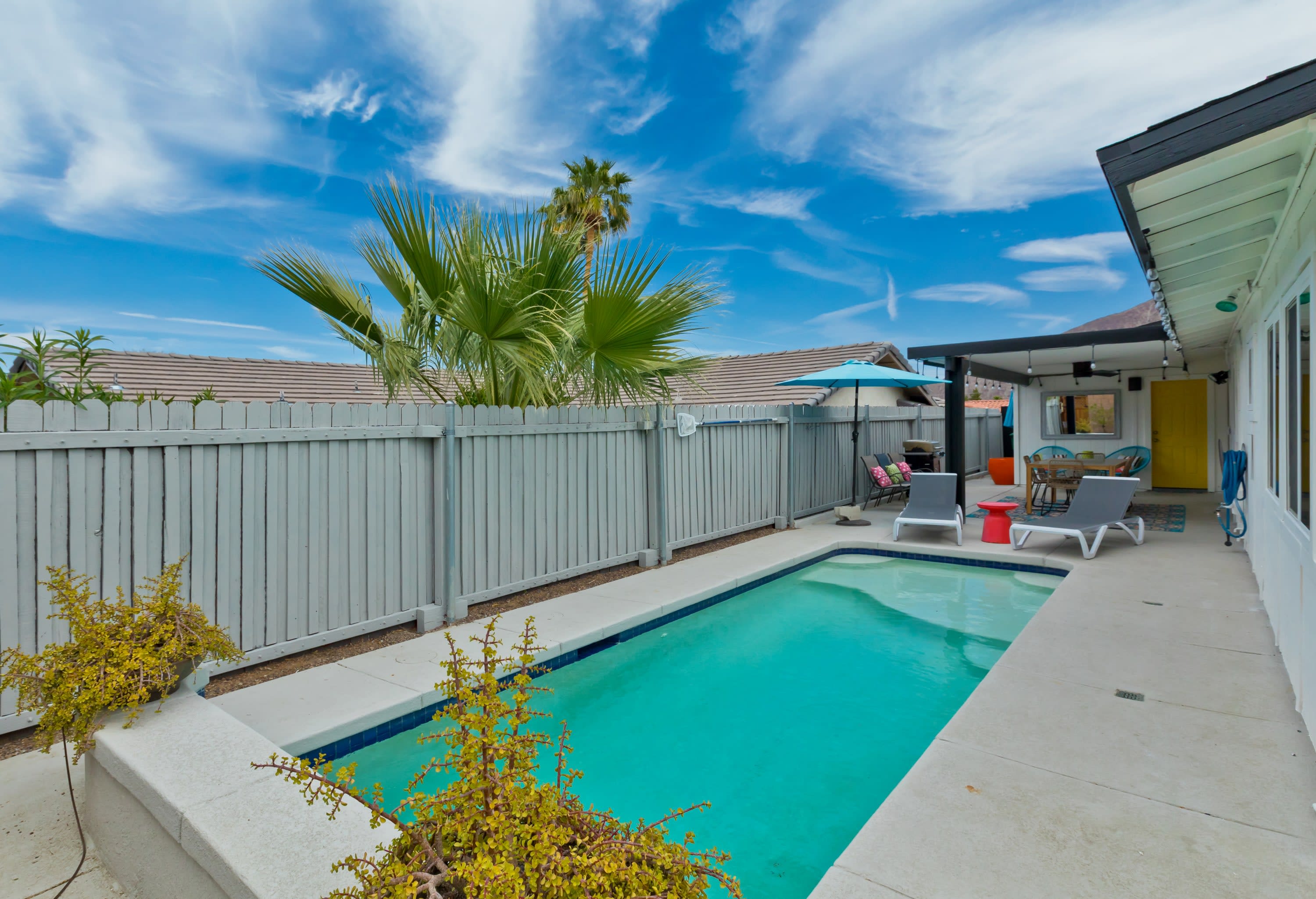 Mid Century Pool Zen Vibes in La Quinta. Mid Century Pool Zen Vibes in La Quinta.