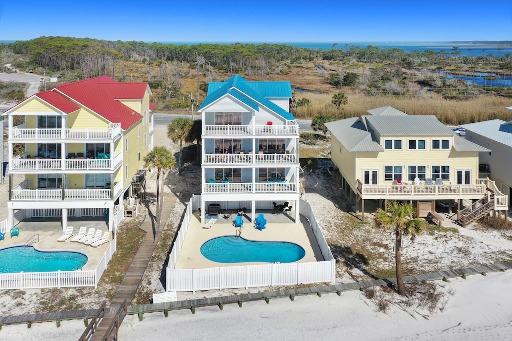 Beachside Exterior with Bay View