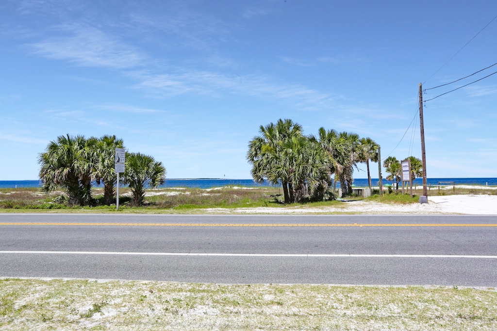 View of Beach Across the Street