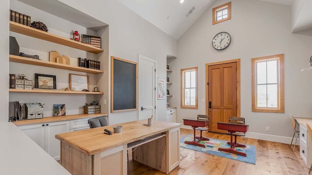 Unique workspace is perfect for remote work or longer stays.