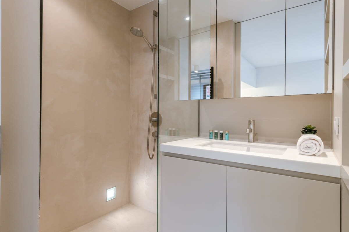 Bathroom with walk-in shower