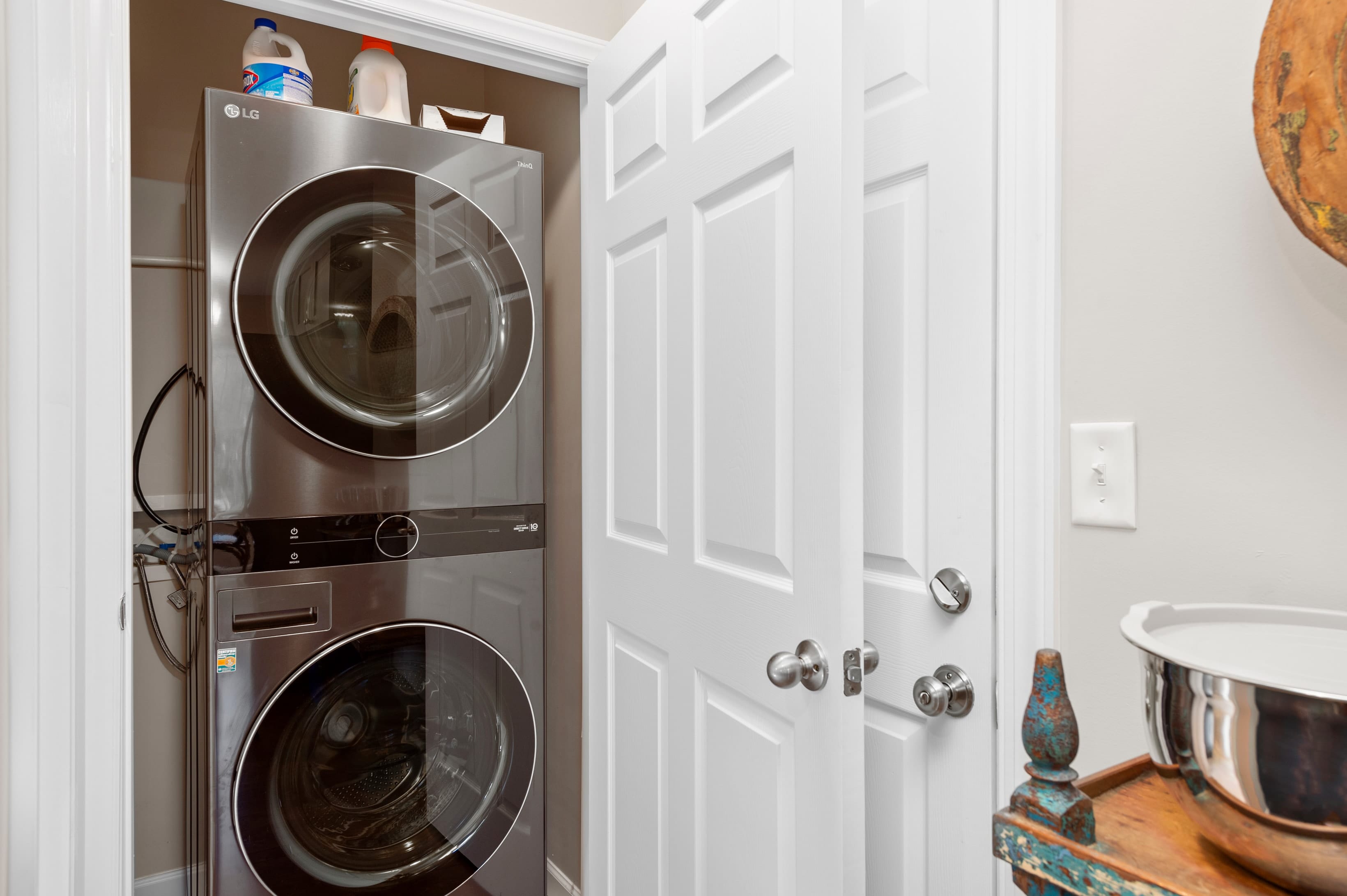 On-site laundry includes a washer and dryer.