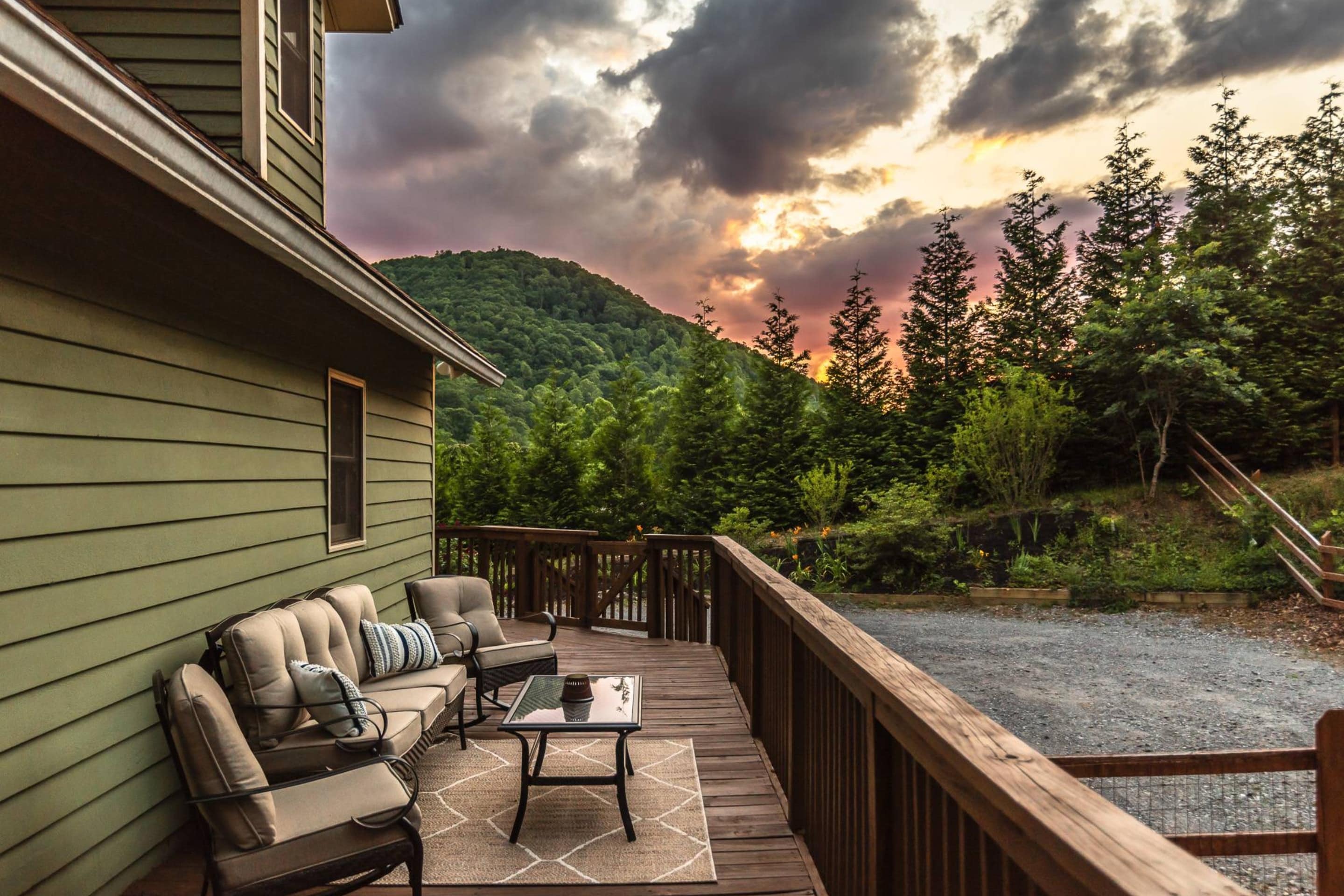 A mesmerizing sunset view from your deck. 