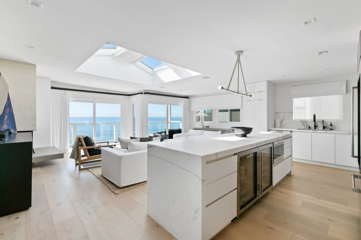 Custom Kitchen with Island and Highend Appliances.