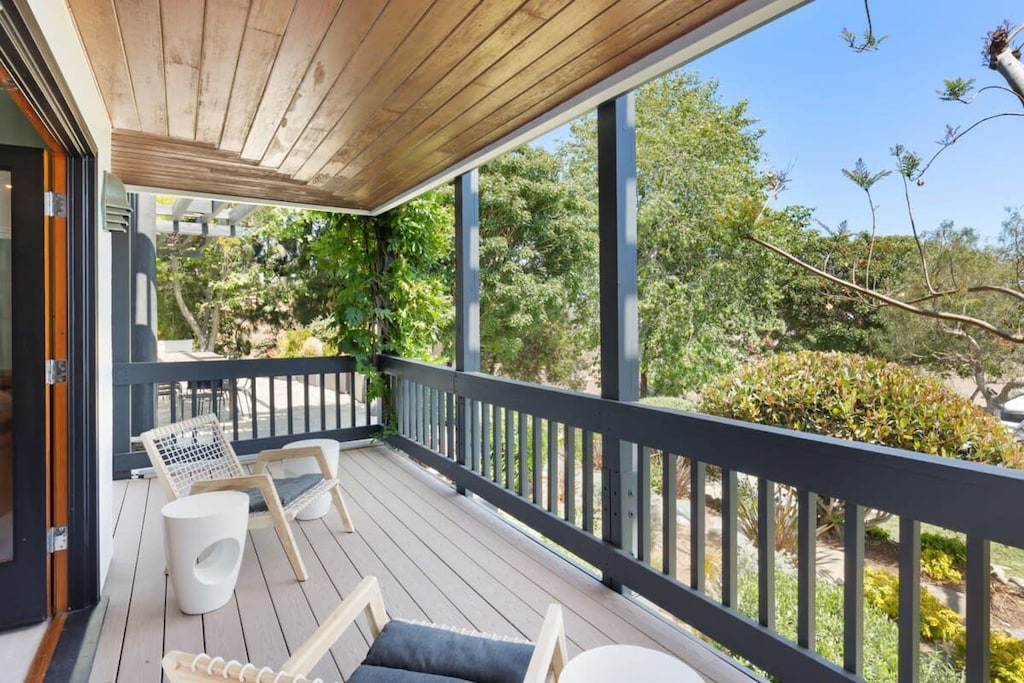 Bedroom Balcony overlooking the lush garden.