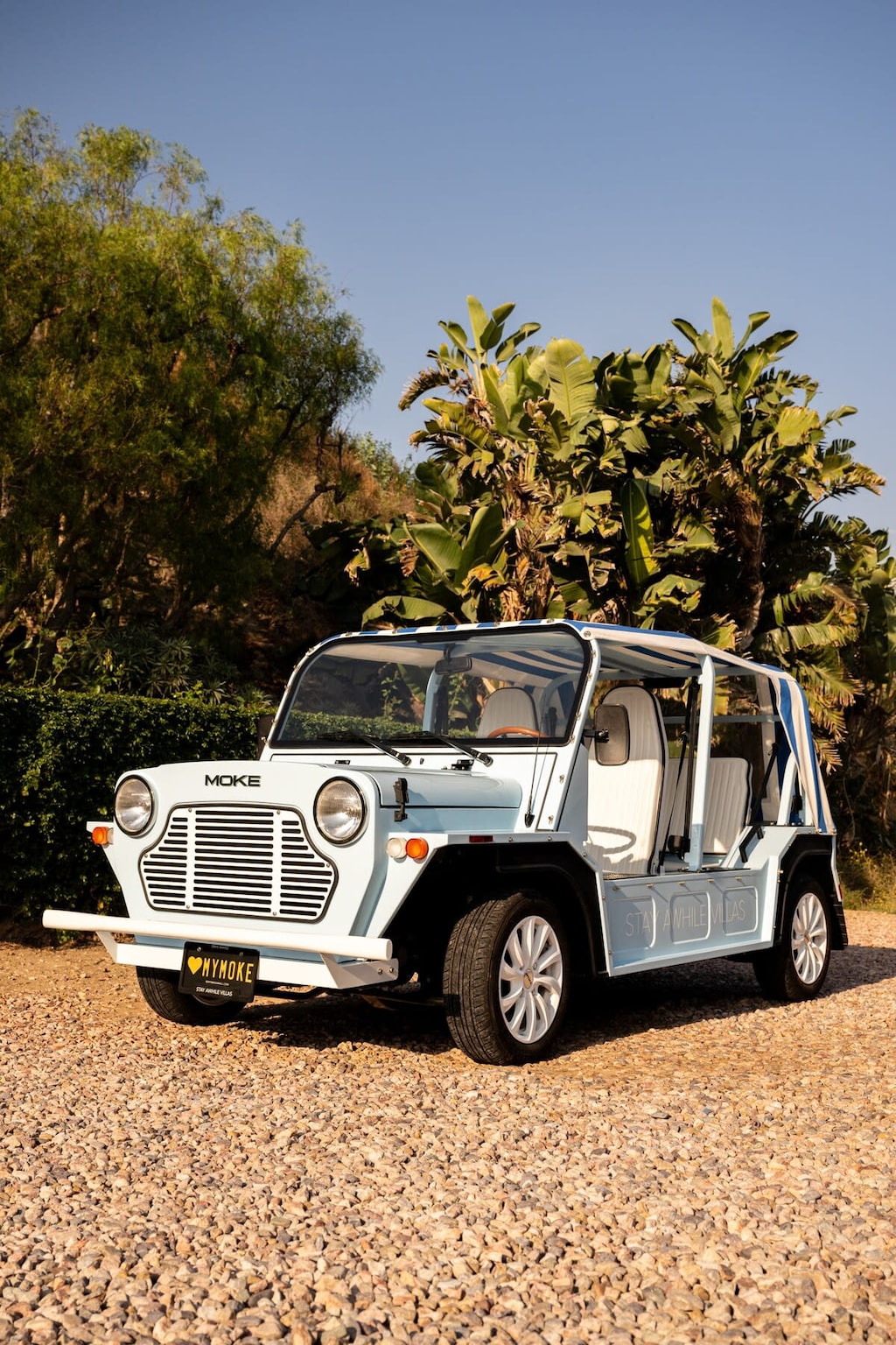 Explore Malibu in style with the included electric Moke.