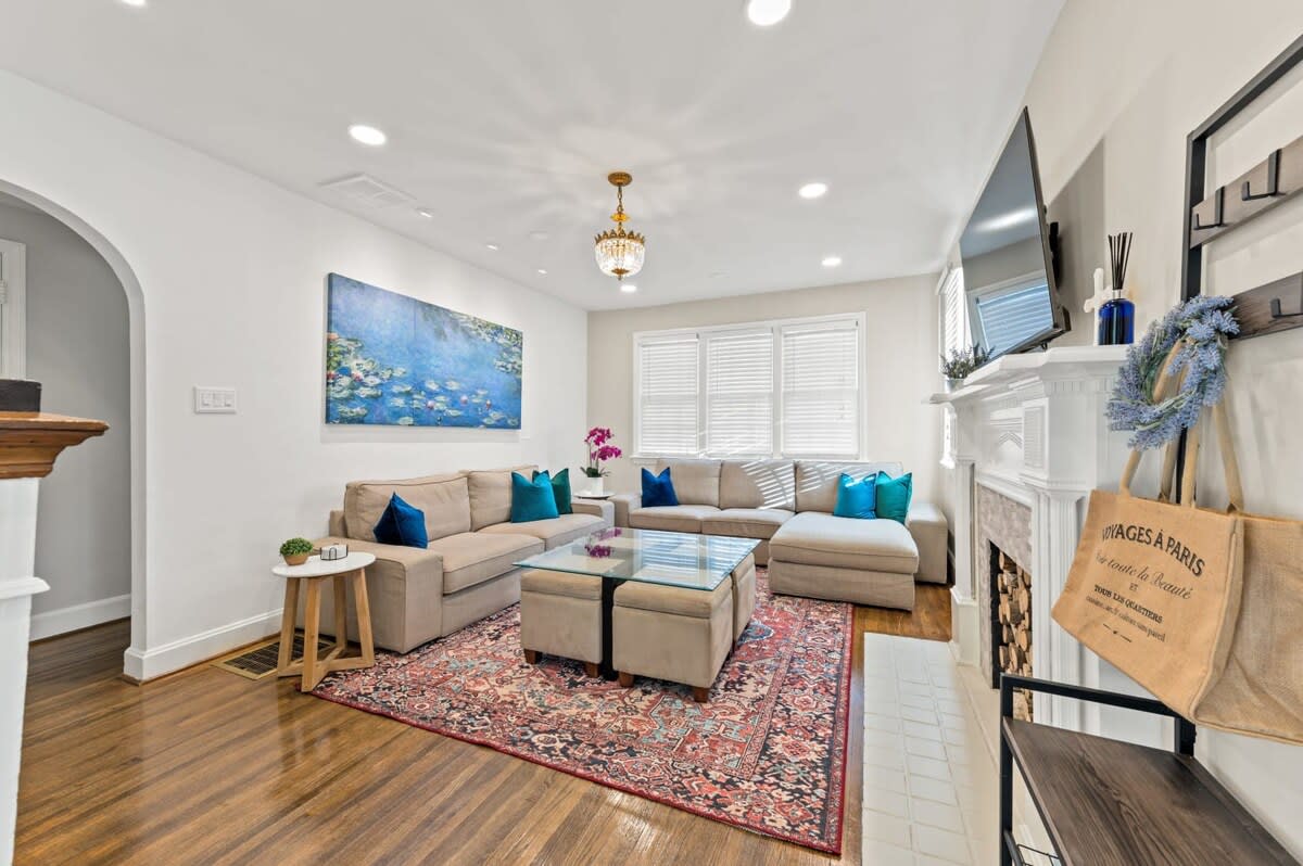 Modern Living Room with Fireplace