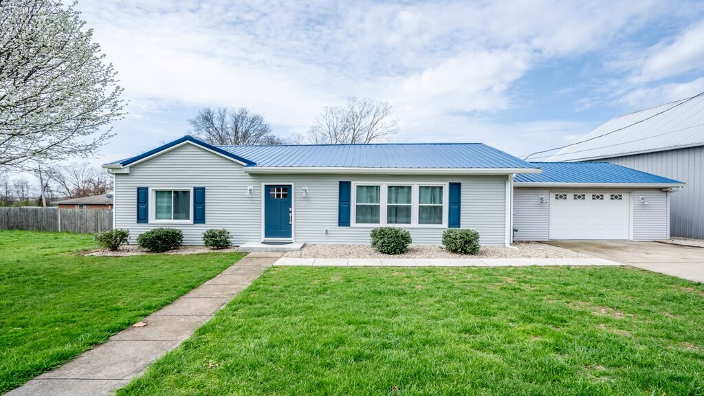 Front view with pathway