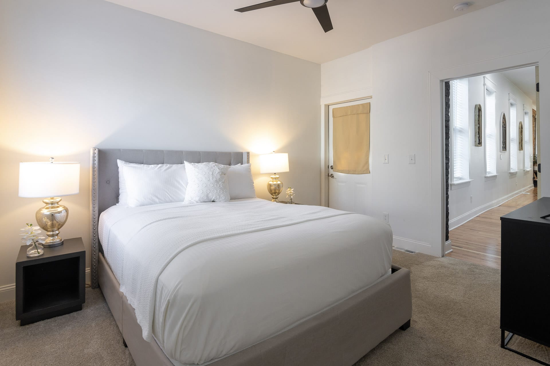 Cozy Bedroom with Ceiling Fan