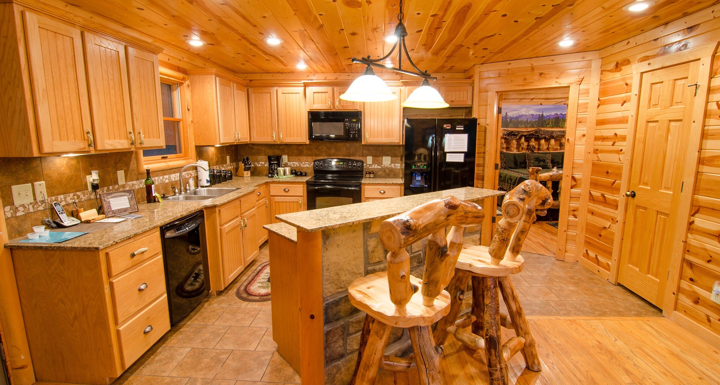 Property Image 2 - Denali Private Cabin includes  Hot Tub, and Stone Pizza Oven