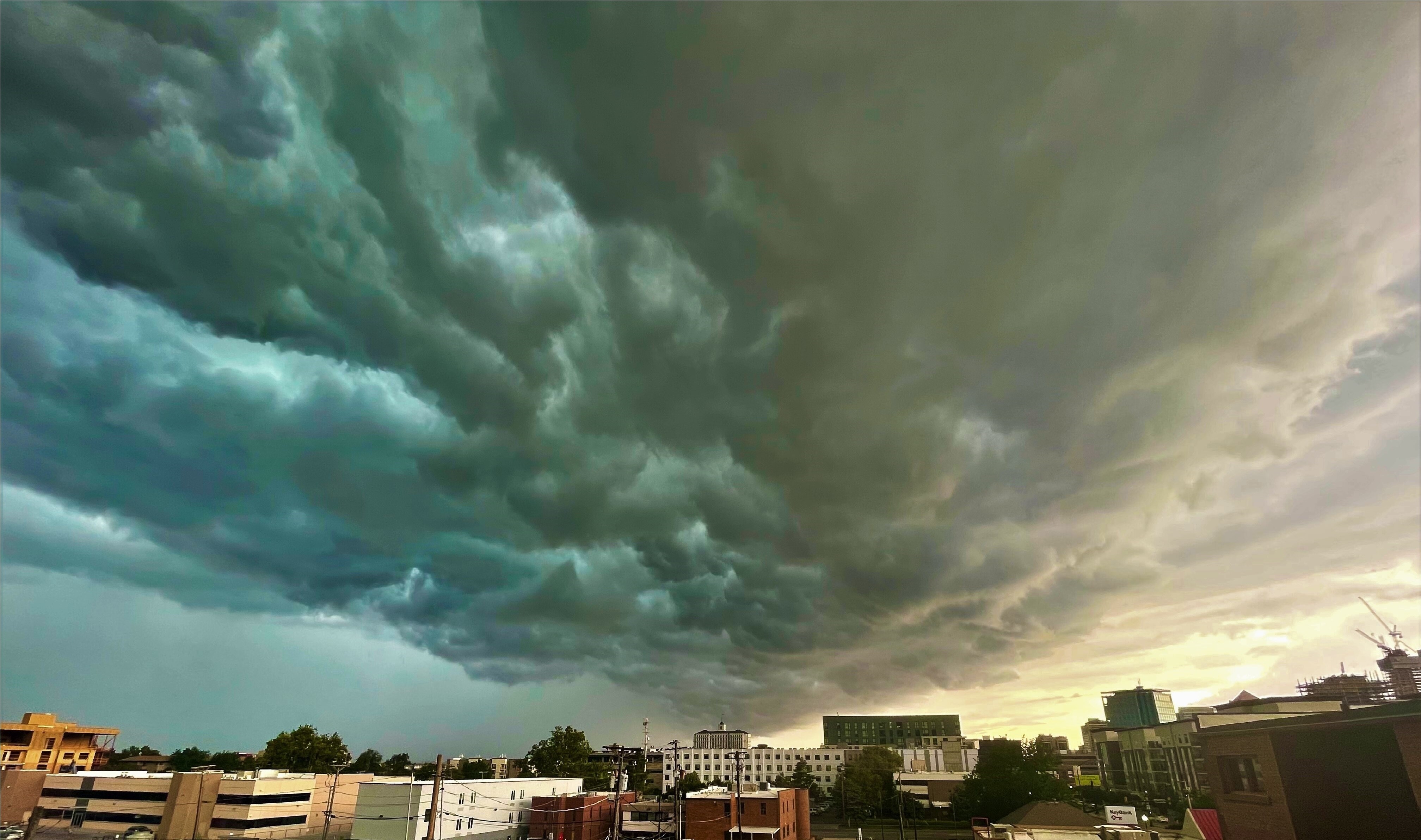 Here is a fun picture I took from the balcony one day as a storm rolled in