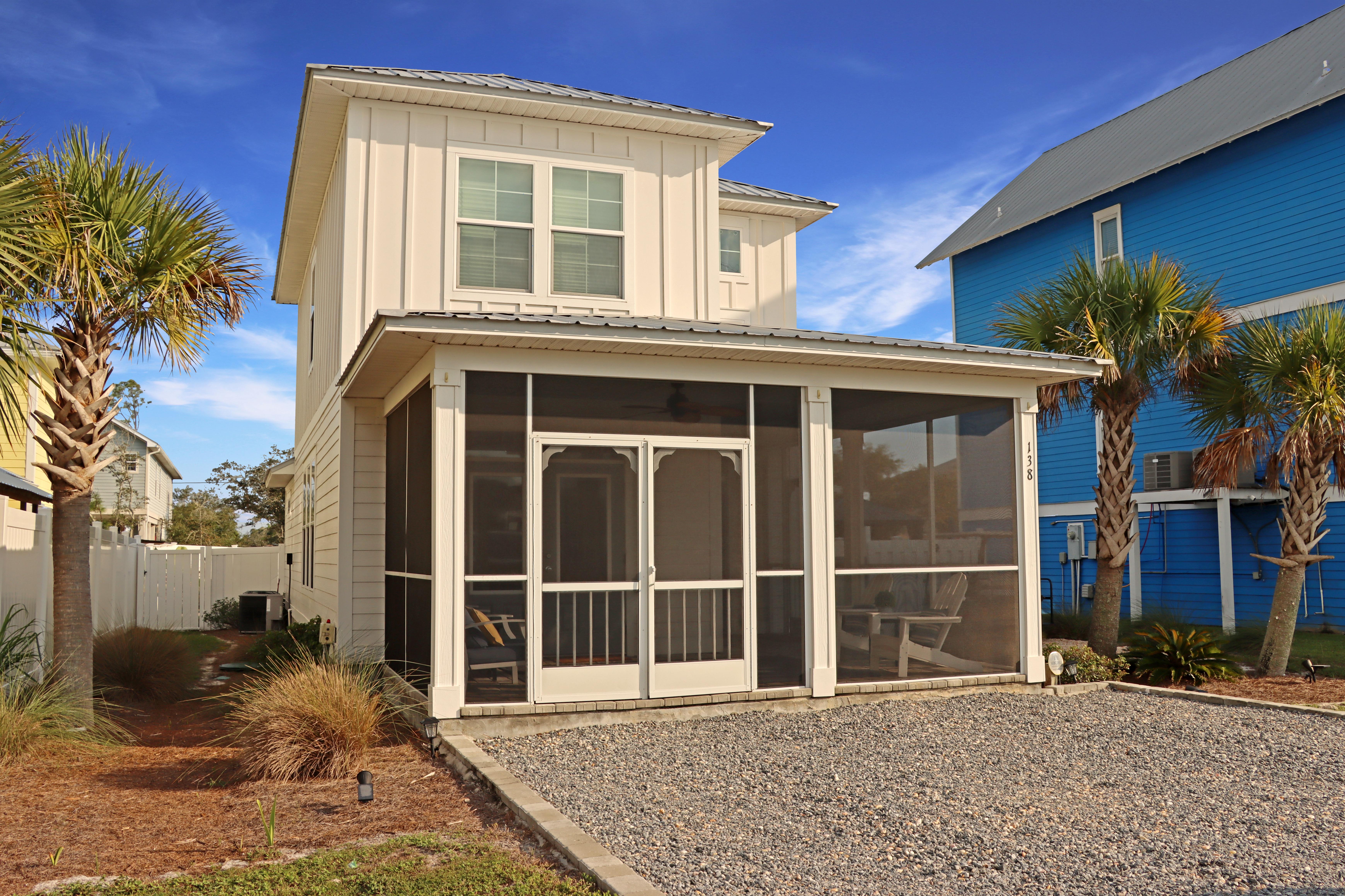 Plenty of Parking and Front Entrance through Screened Porch