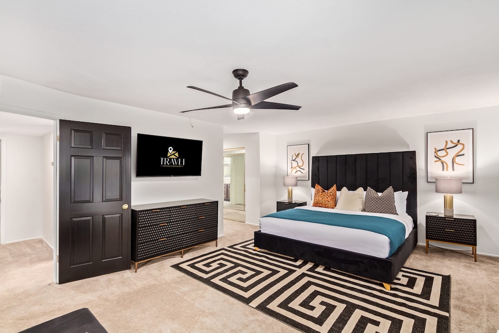 Extra Large Primary Suite with King Bed and Smart TV