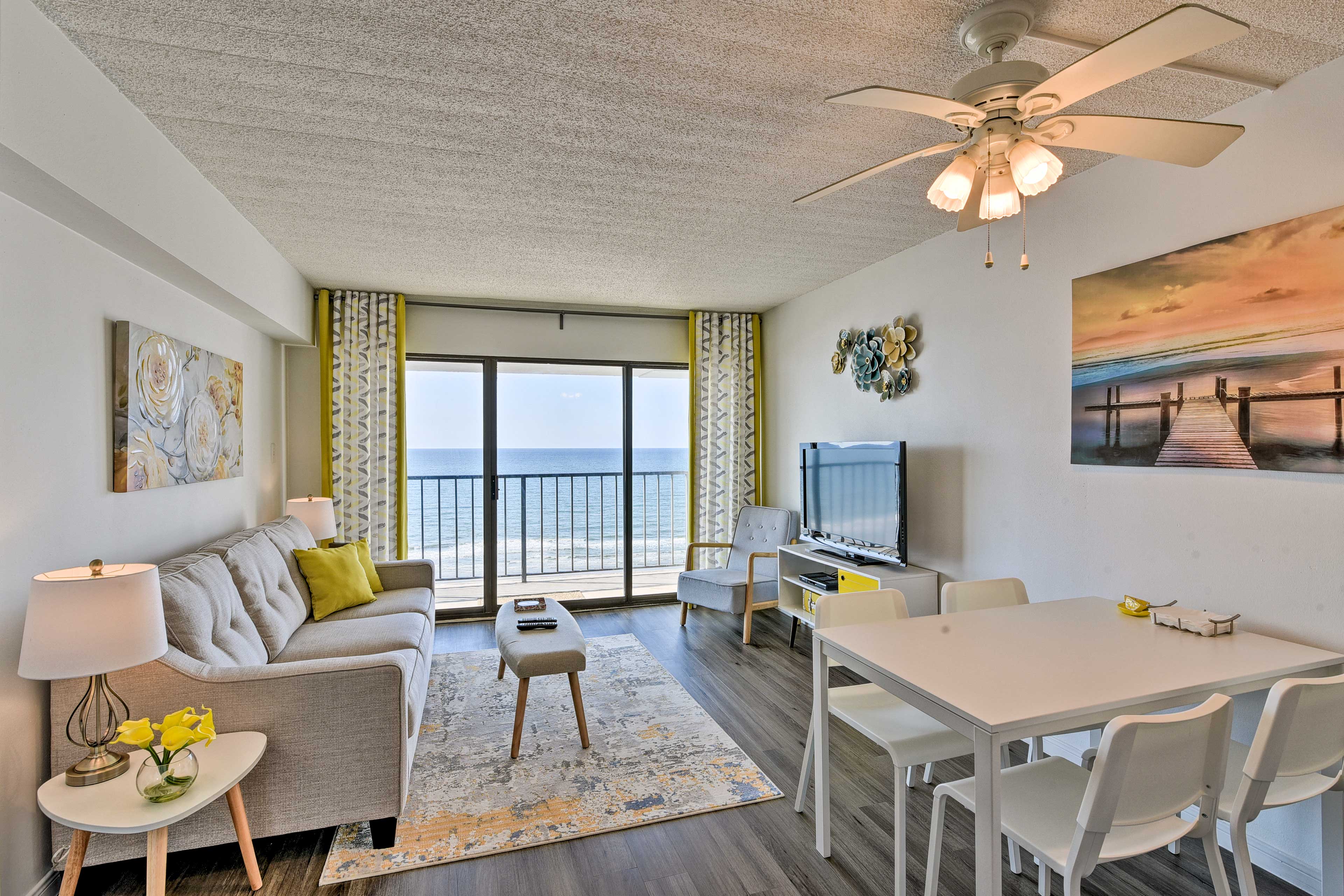 Property Image 1 - Bright Beach Condo with Ocean View & Balcony!