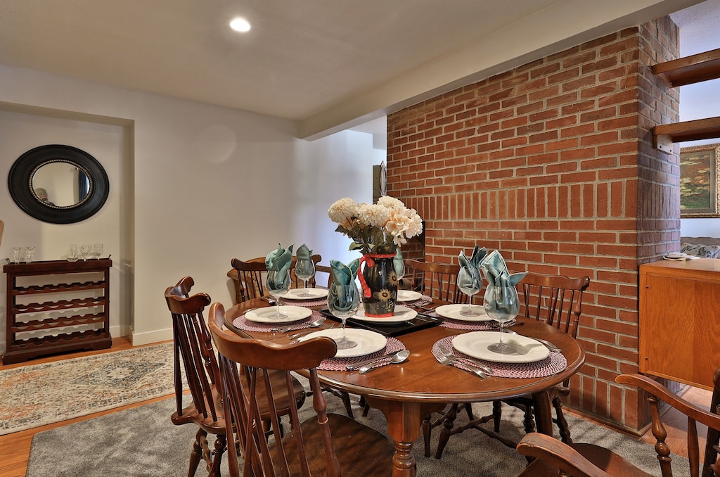 Dining room with seating for six