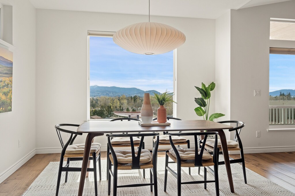 Savoring a sumptuous feast while being captivated by the scenic view in the dining area