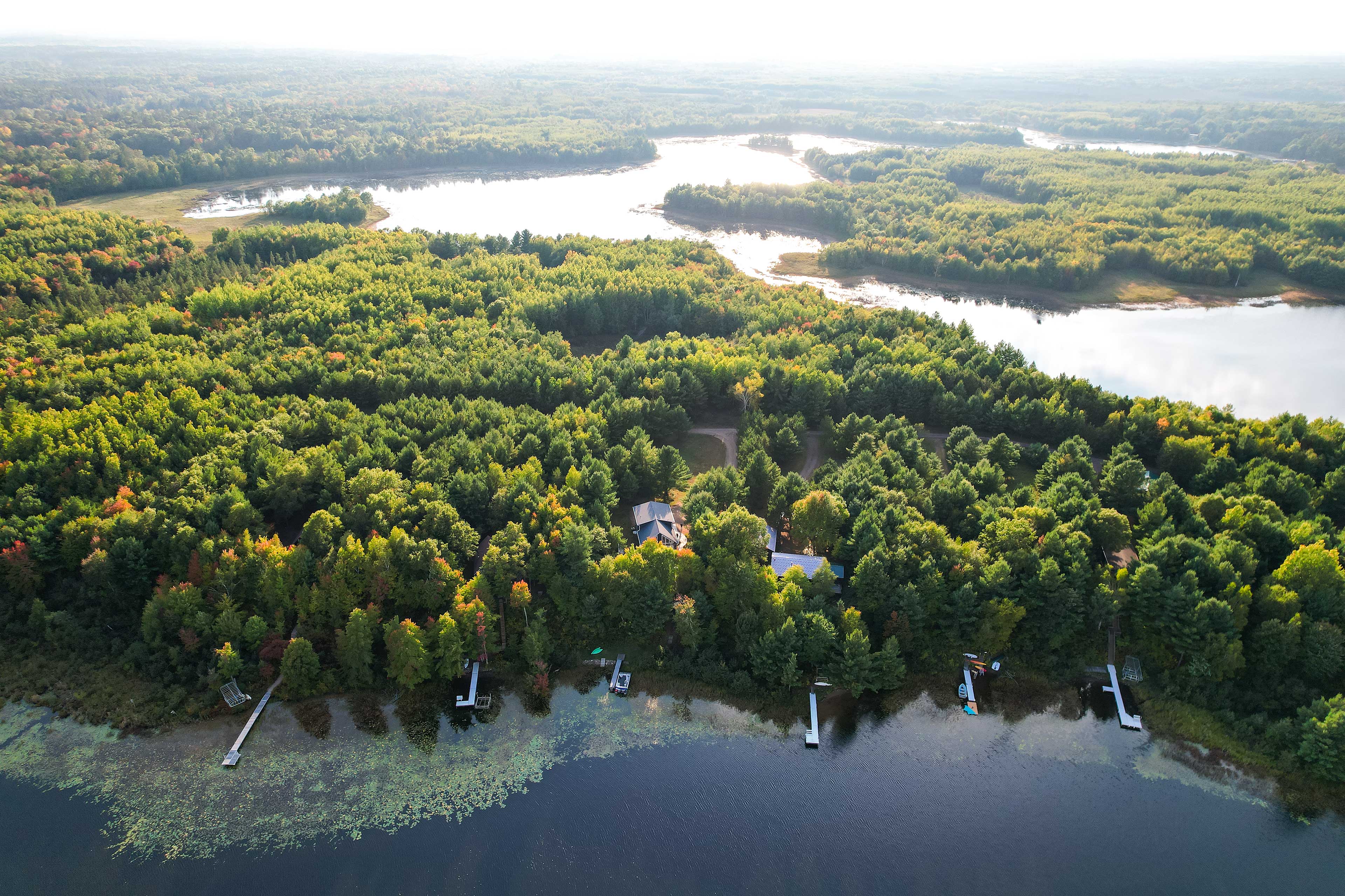 Property Image 1 - Waterfront Webster Cabin w/ Dock on Warner Lake!