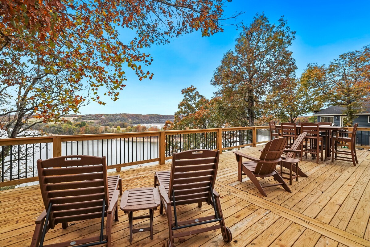 Our back porch offers panoramic views of Beaver Lake!