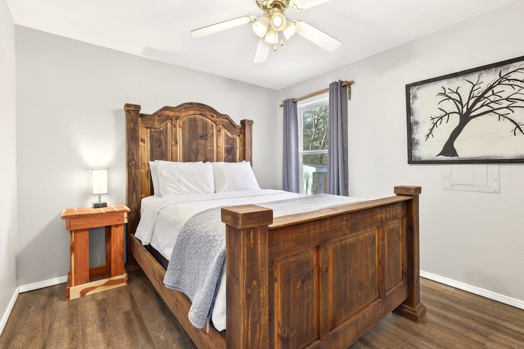 Our first bedroom. Our first bedroom has a Queen-size bed, dresser, closet, 35-inch TV with DVD player and nearby bathroom.