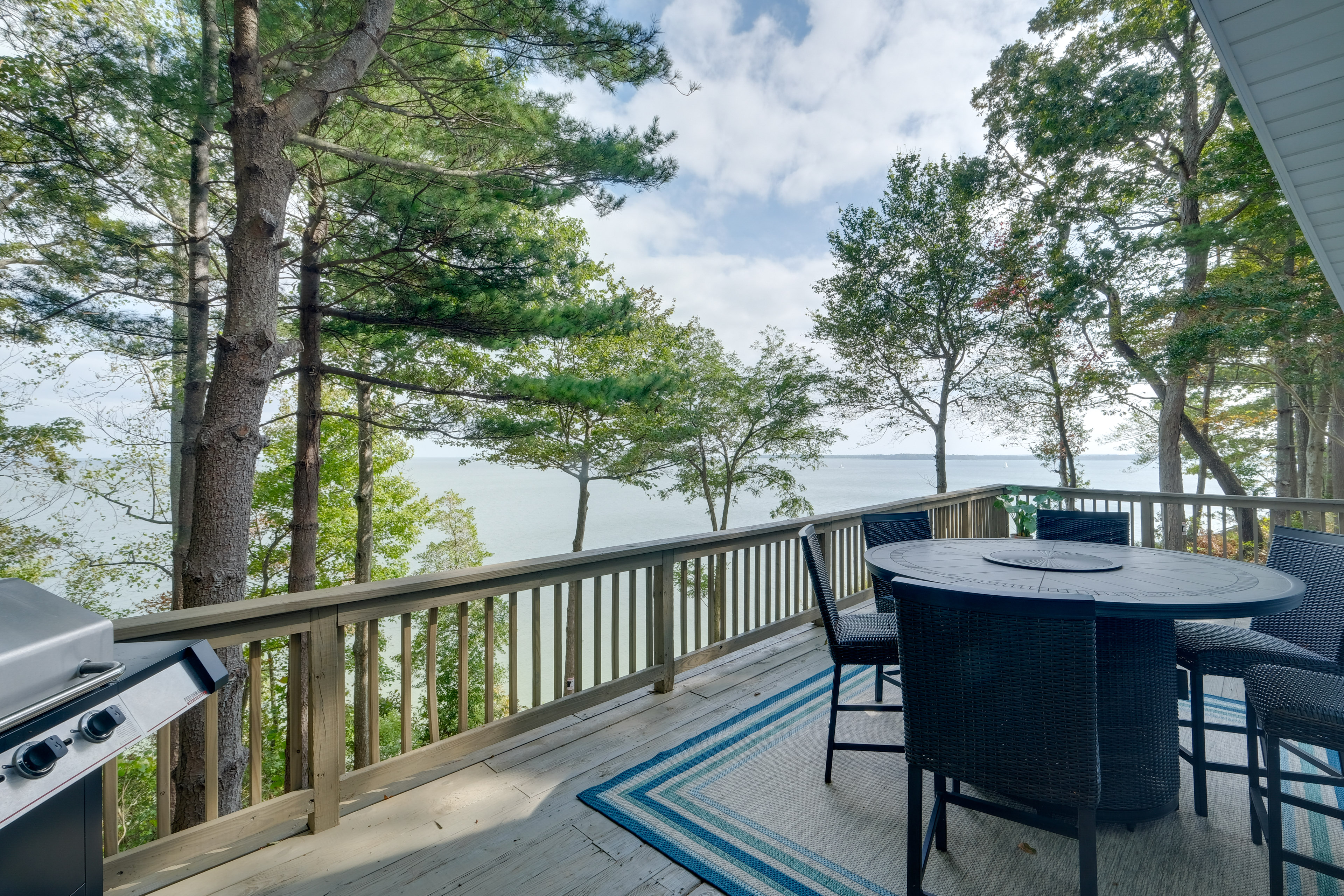 Sunrise Views: Waterfront Lusby Home w/ Deck!