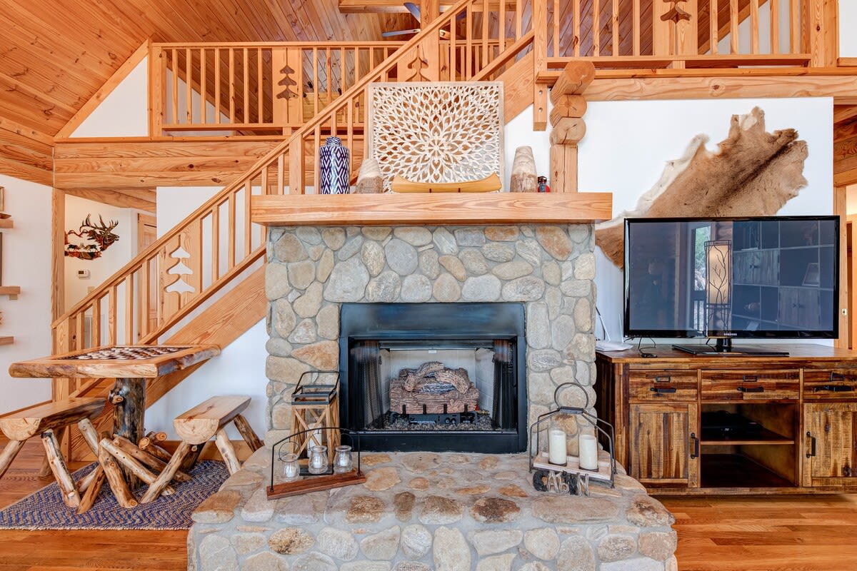 Cozy up on the couch, get the fire crackling and watch a movie after a fun filled day around Lake Lure