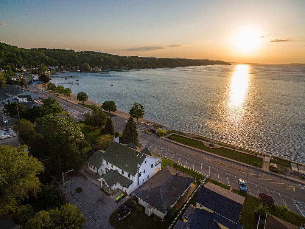 On the shore of Crystal Lake