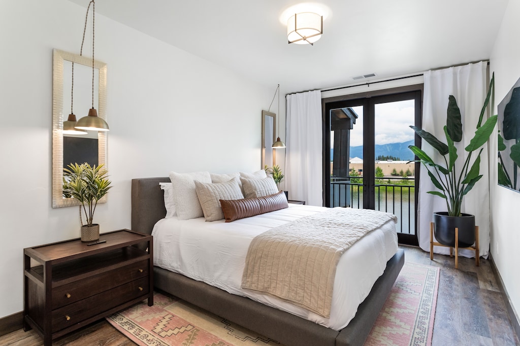 Bedroom one, with a view | King Bed