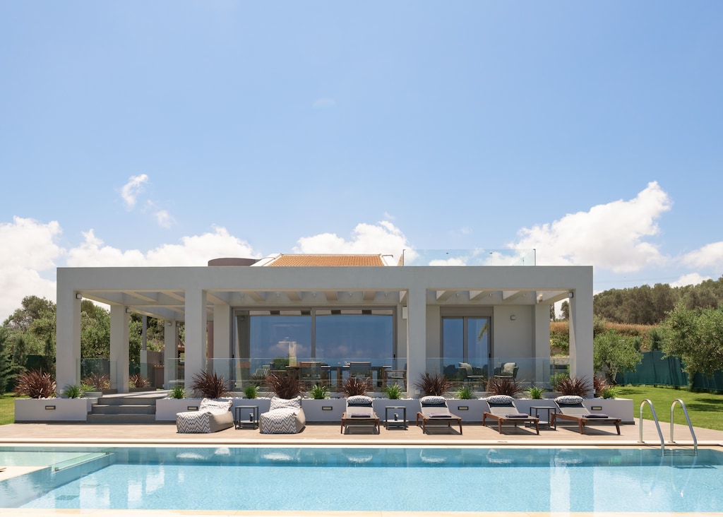 The beautiful exterior of our bespoke villa