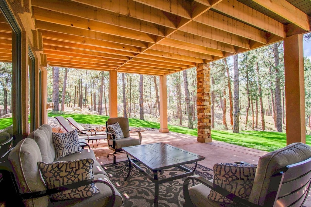 With your private patio …