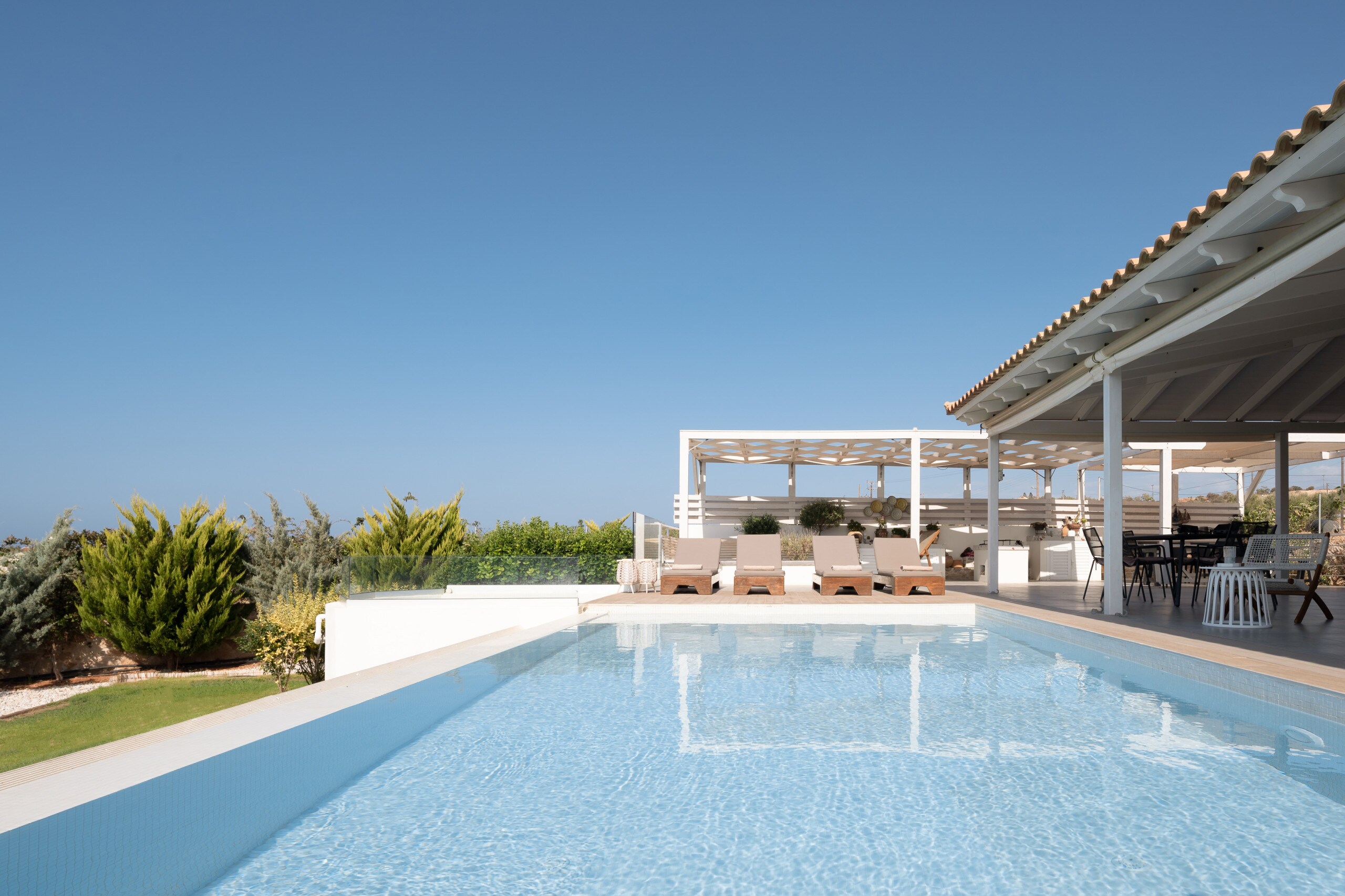 Indulge in a siesta on the high quality sun-beds all pool side.