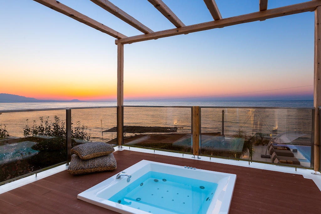 Experience total relaxation while the sun melts into the sea and turns the sky crimson