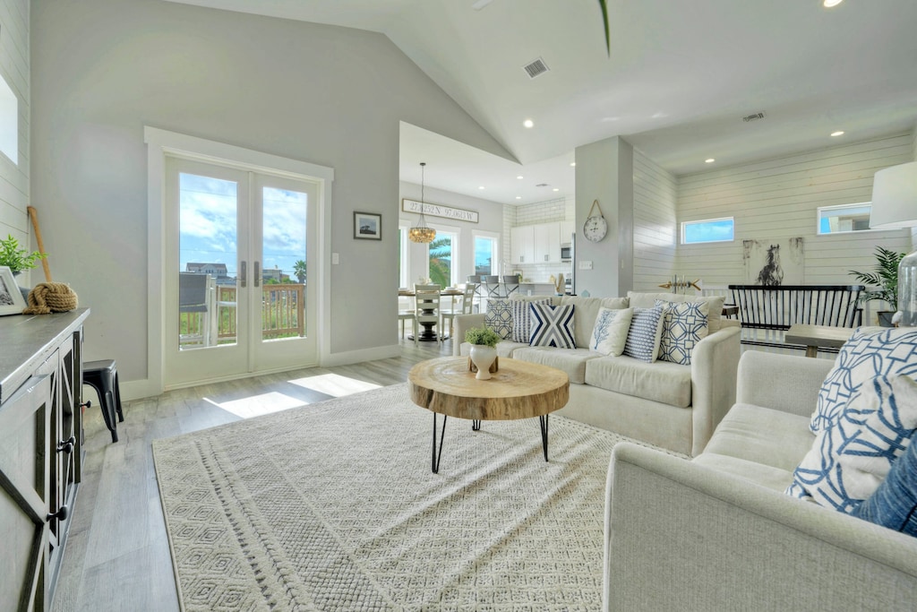 Sleep sofa in the living room.