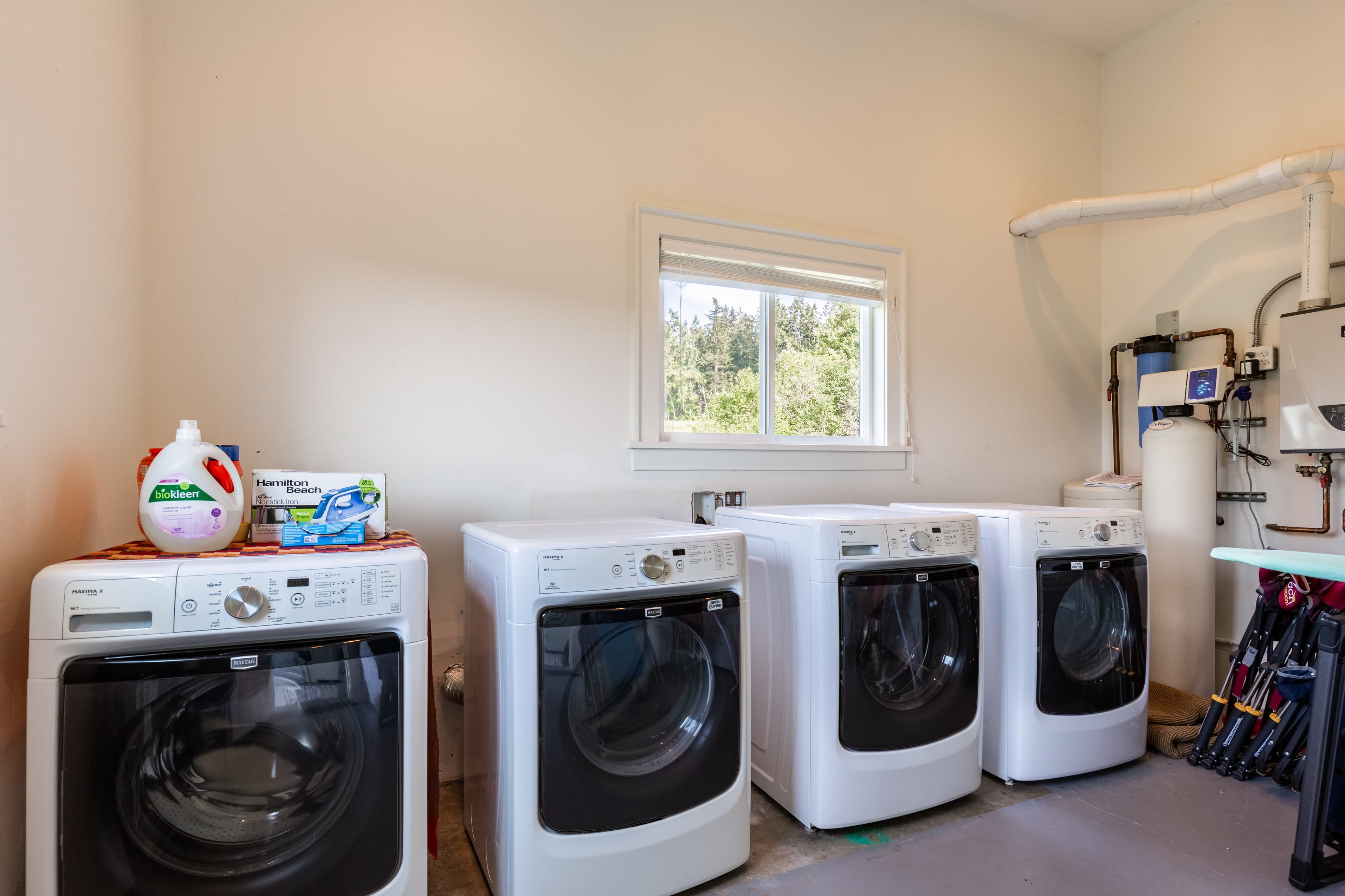 Washer and dryer for convenience.