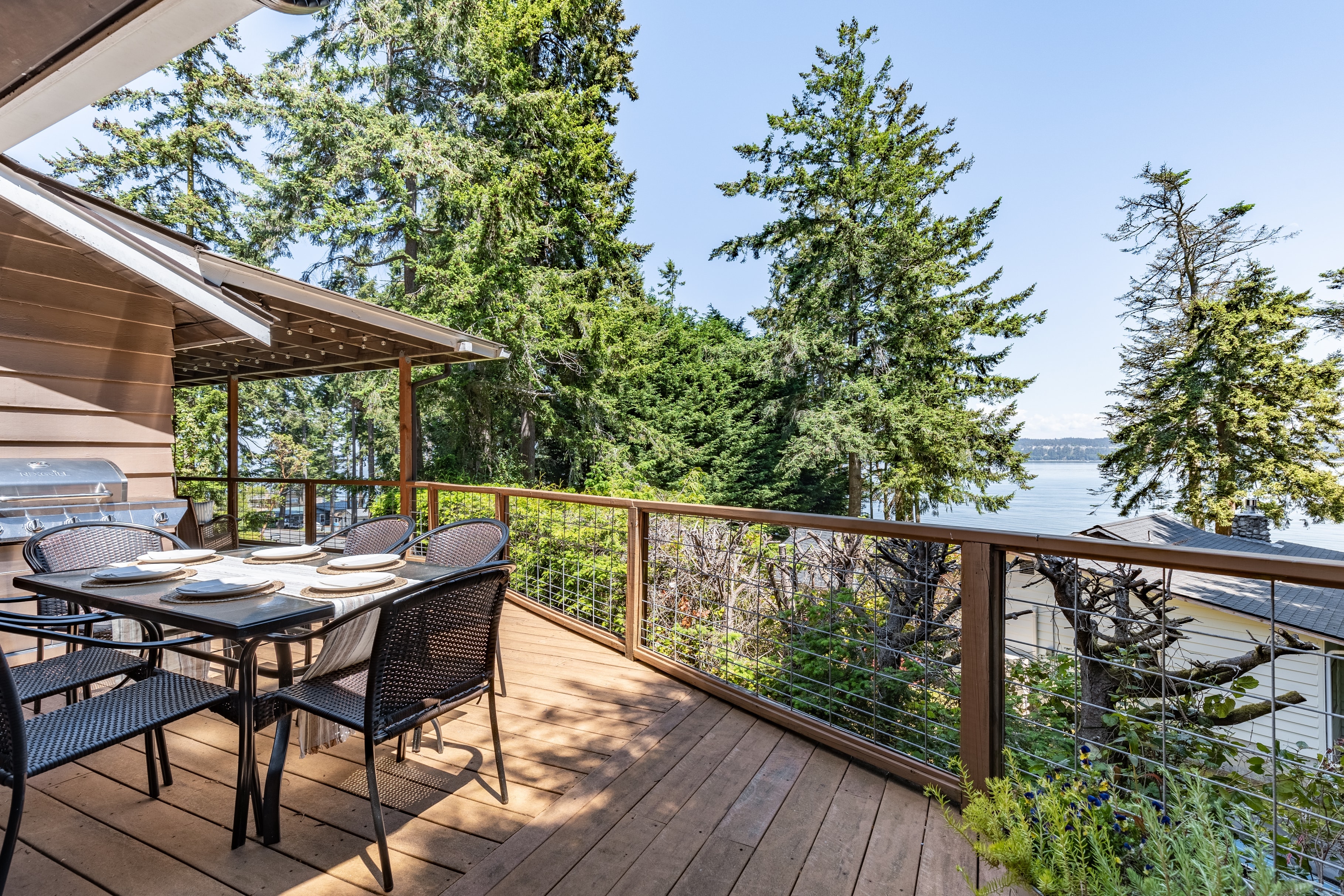 Enjoy breathtaking vistas from this expansive wrap-around deck.