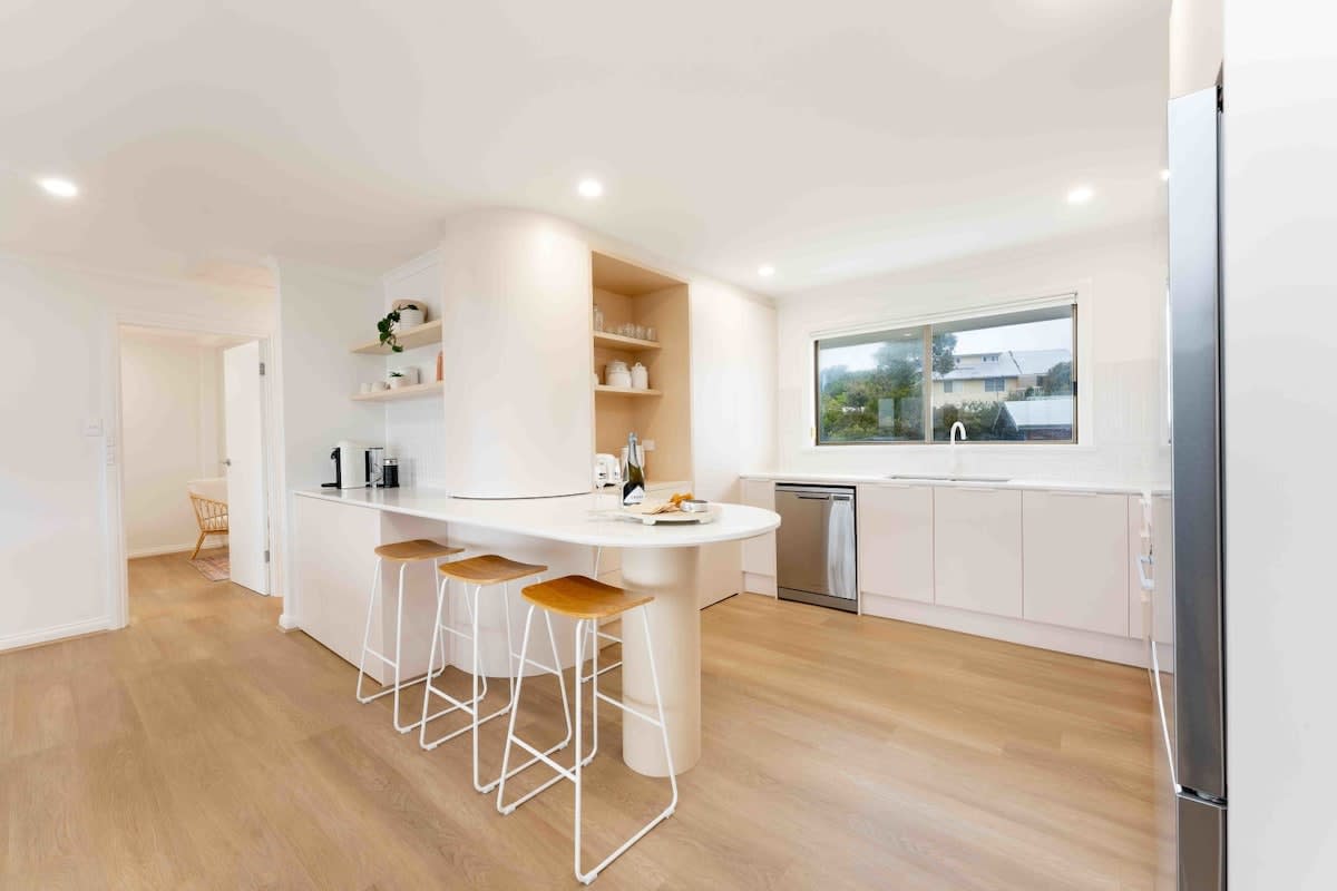 upstairs to the expansive kitchen