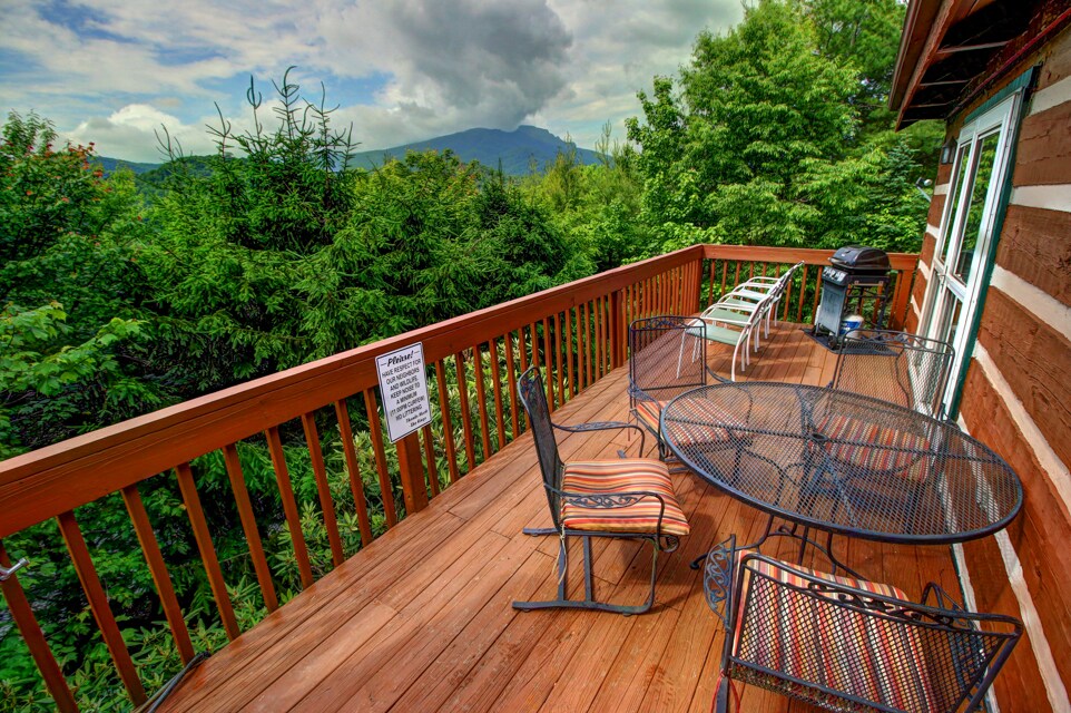Back Deck with Gas Grill, Deck Seating, Outdoor Dining, and a Grand View