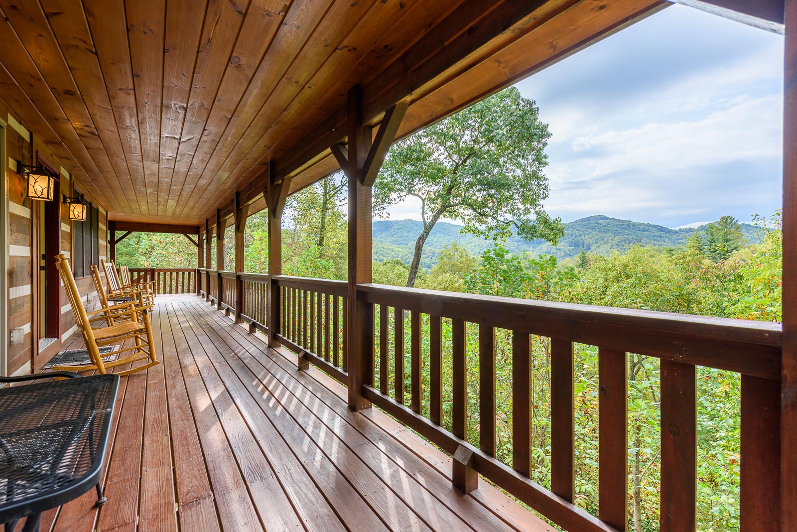 Beautiful Views and Lots of Seating on Covered Deck
