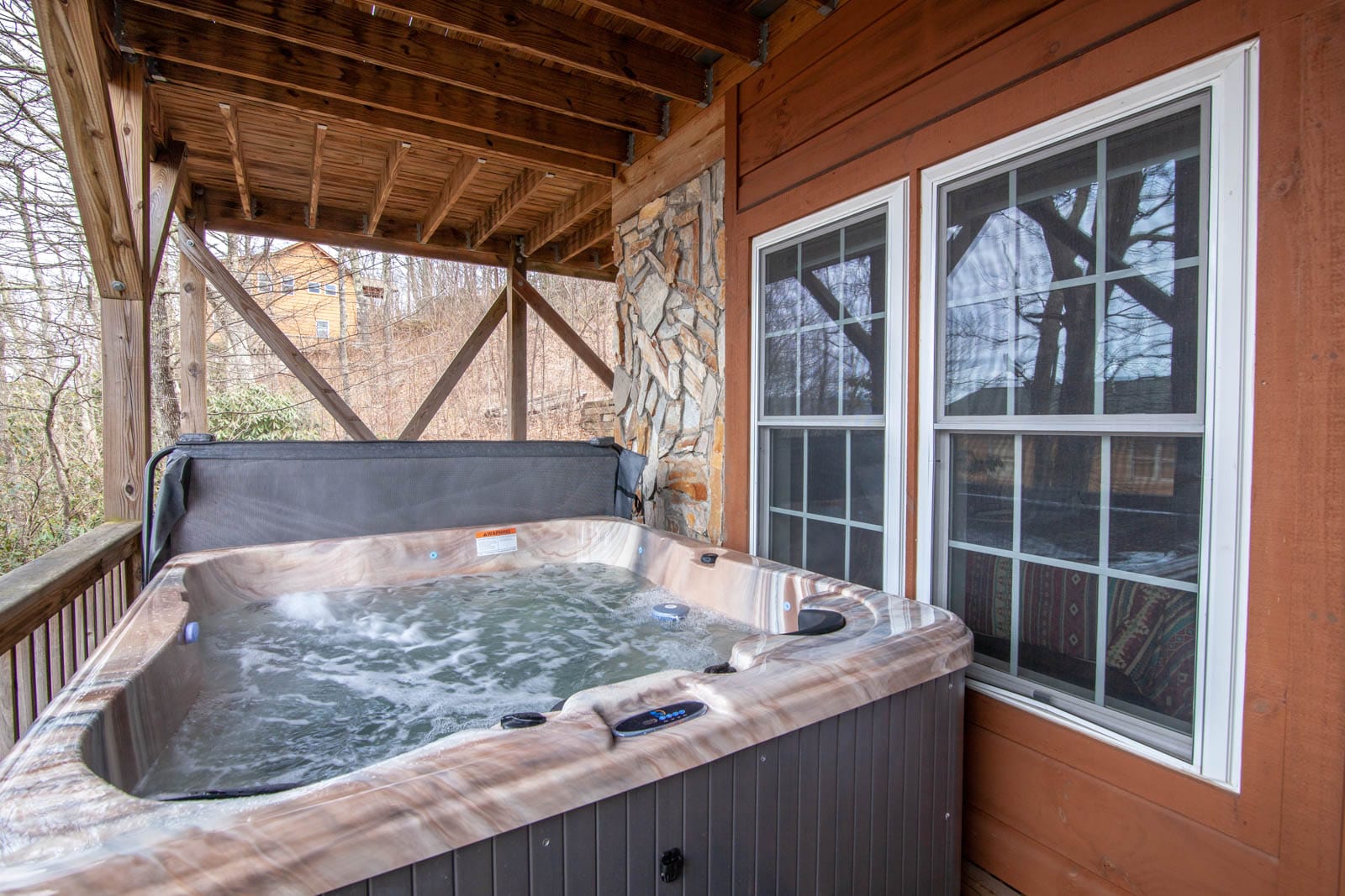 Soak in the Hot Tub on the Lower Deck