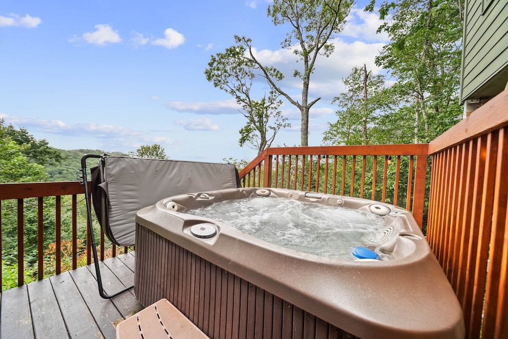 Hot Tub on Lower Level Deck