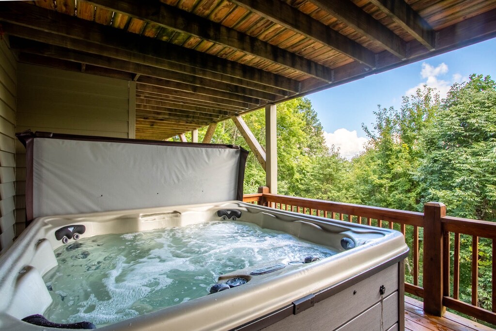Hot Tub on the Covered Deck