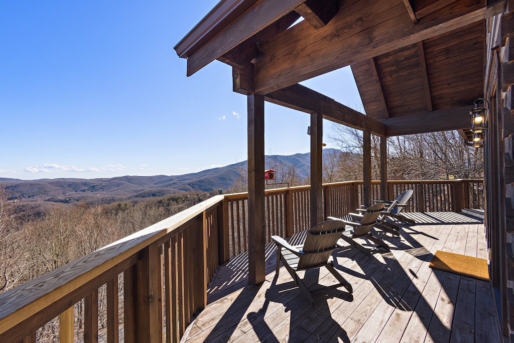 Deck Seating with Mountain Views